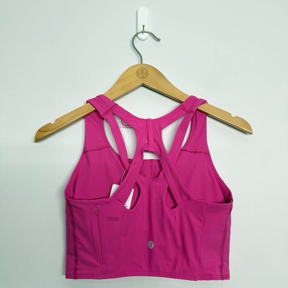 Lululemon Stash It Bra *Medium Support, B/C Cup Sonic Pink Size 6 NWT - Picture 3 of 6